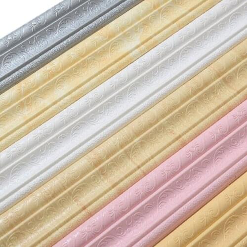 3D Brick Wall Stickers Wallpaper Foam Waterproof Wall Covering Wallpape Foam Wall Waist Line Waterproof Border Self-adhesive