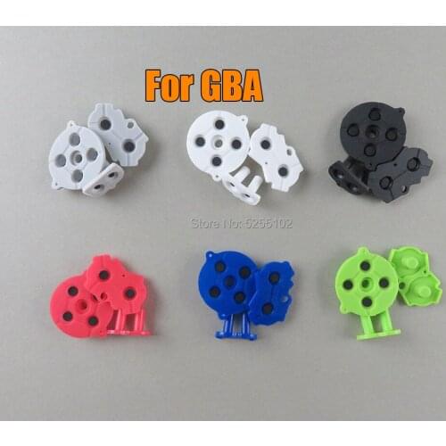 5sets High Quality Colorful For Nintendo Game Boy GBA Advance Button Silicone Rubber Pad Conductive Contacts Select Start D pad
