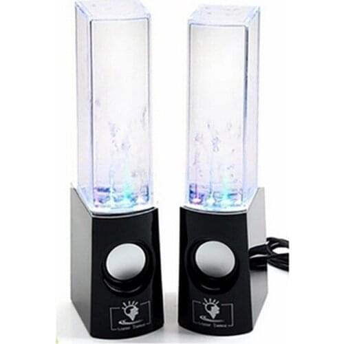 Brand Dancing Water Spearker "New Man" Hot 2x Colorful Dancing Water Speakers LED Music Fountain Light