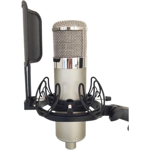 Free Shipping U47 Microphone Body Case Shell Silver Color Shock Mounting With 3XLM Chrome Plated Basket U47 Microphone Body