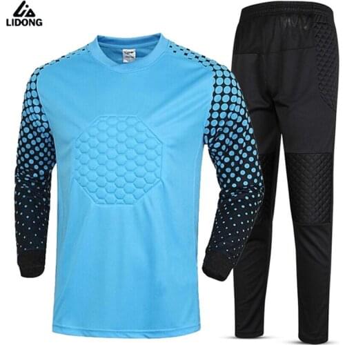 Kids Survetement Football 2019 Soccer Jersey Sets Football Goalkeeper Training Suit Uniforms Boys Football Goalie Tracksuits Kit