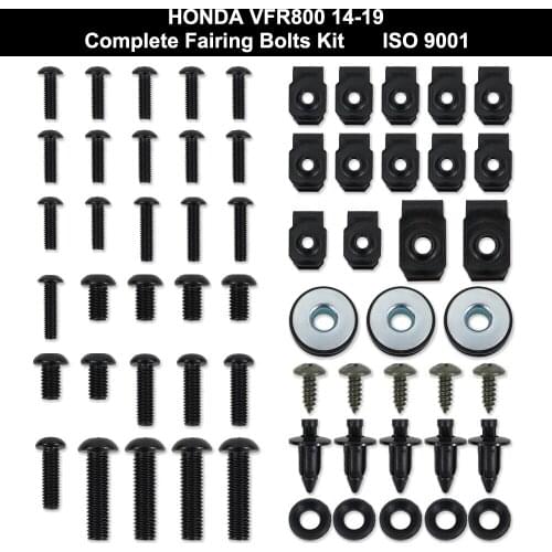 Fit For Honda VFR800 2014 2015 2016 2017 2018 2019 Complete Fairing Bolts Kit Stainless Steel Speed Nuts Covering Bolts