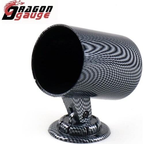 「DRAGON」 52mm or 2 Inch Universal Car Gauge Cup/Single Hole Gauge Cup/Car Meter Holder/Gauge Bracket Carbon Pattern ABS Plastic