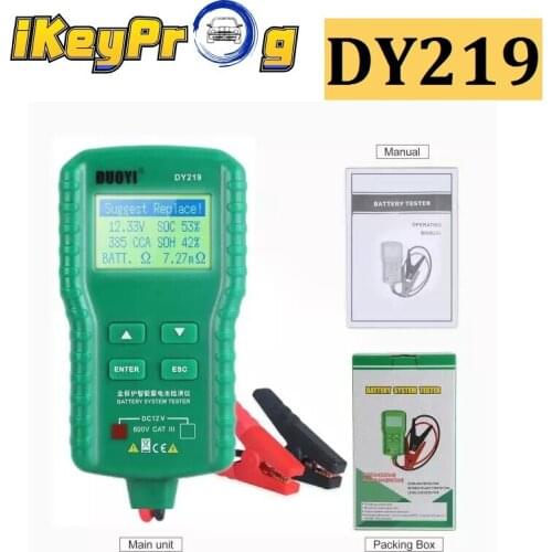 DY219 Car Battery Tester 12V Digital Automotive 100~ 1700CCA AH CCA Voltage Battery Load Analyzer Multifunction Diagnostic Tool