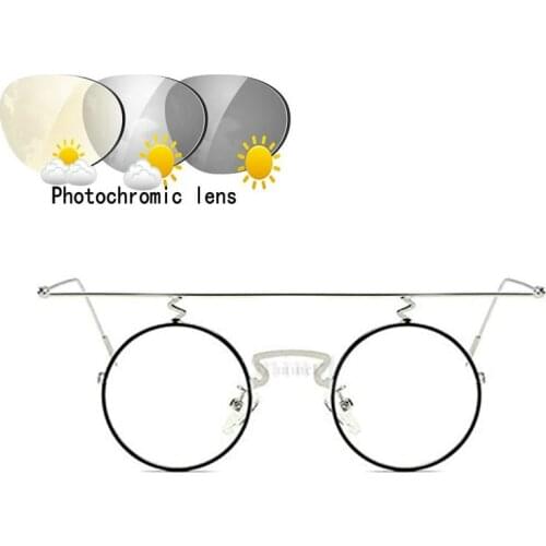 Transition Photochromic Progressive Multi Focus Reading Glasses men women Round Multifocal Diopter Progressive glasses FML