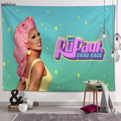 RuPauls Drag Race Tapestry Customizable Bohemian Wall Hanging Room Carpet HD Tapestries Art Home Decoration Accessories