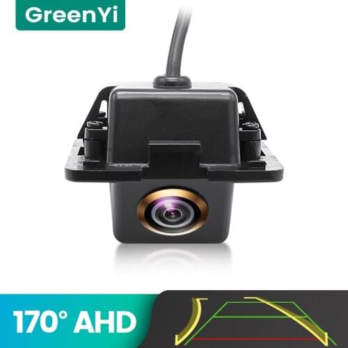 GreenYi 170° AHD 720 Trajectory Car Rear View Camera For Mitsubishi Outlander XL Outlander Citroen C-Crosser Peugeot 4007 4 pin
