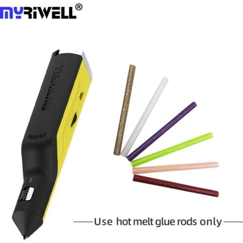 Myriwell hot melt glue gun four colors 3D pen Creative Gift for Children charging version Design Kids Christmas Birthdy Gift