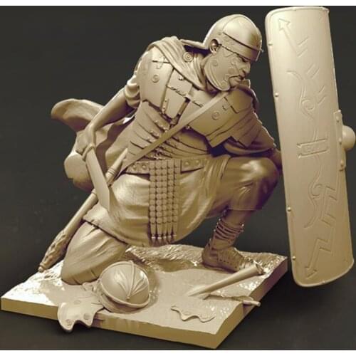 1/24 ancient man warrior Squatting fantasy Resin figure Model kits Miniature gk Unassembly Unpainted