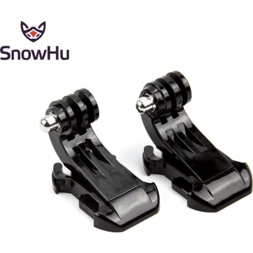 SnowHu J-Hook Buckle Surface Mount For Gopro Accessories 2PCS For GoPro Hero 9 8 7 6 5 for Yi 4K SJCAM SJ4000 Action Camera GP20