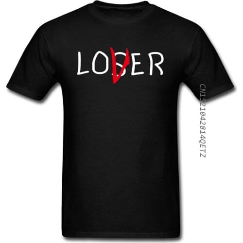 Lover Loser Printed Men Tshirt O Neck T Shirt Harajuku Tops 100% Cotton T-Shirt Vintage Mens Fashion Tee Shirt Sexy Tshirts