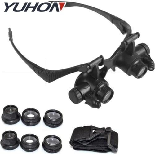 10X 15X 20X 25X LED Resin Lupa Magnifying Jewelry Glasses Lens Jeweler Loupe Watch Repair Magnifier