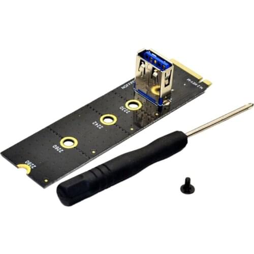 M.2 to PCI-E X16 Slot Adapter Card NGFF Pcie Riser Card NVME VGA Extension Cable for Miner Mining