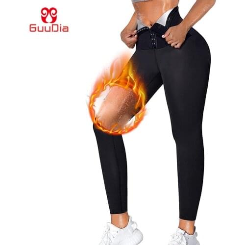 GUUDIA Sauna Shapers for Women Workout Pants Fitness Corsets Slimming Weight Loss Shaper Hot Thermo Training Capris Body Shaper
