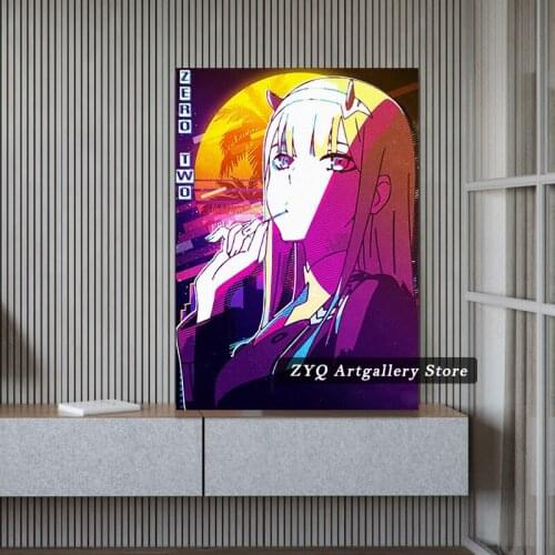 Canvas Anime ZERO TWO 02 Pictures Home Decoration Paintings Poster HD Prints Wall Art Modular Living Room Decor