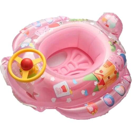 Inflatable Children Float Seat Boat Baby Swimming Ring Car Seat Steering wheel Water Sport Toy Summer Fun Swim Pool Accessories