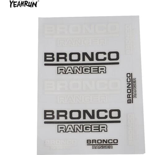 YEAHRUN RC Car Logo Label Stickers Decals Set For 1/10 Traxxas TRX-4 TRX4 Defender Bronco Ranger DIY Decoration Parts
