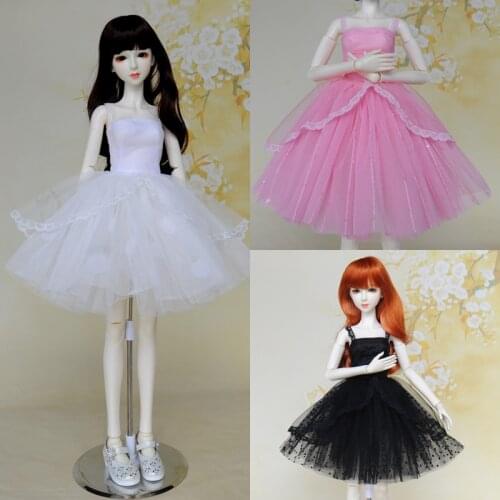 New Fashion Black Princess Dress for 1/3 BJD DOLL Wedding Dress for 60cm Dolls Off Shoulder Outfits Clothes Accessories Gift Toy