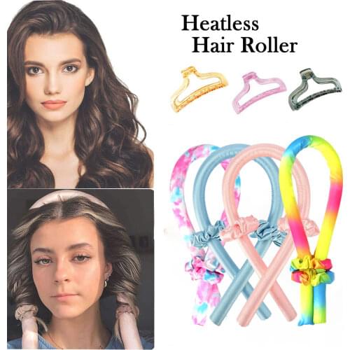 Heatless Curling Rod Headband No Heat Curls Ribbon Hair Rollers Sleeping Soft Headband Hair Curlers DIY Hair Styling Tools