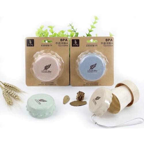 Wholesale Eco-Friendly Wheat Telescopic water cup,fiber folding Tourism cup travel essential The portable folding cup BPA Free