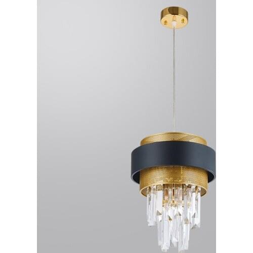 Postmodern light luxury round crystal chandelier bedroom bedside simple Nordic restaurant creative living room designer lamps