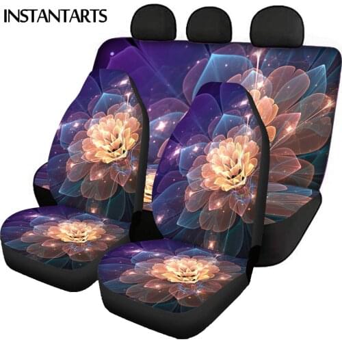 Gorgeous Retro Flowers Design Comfortable Car Accessories Front&Rear Car Seat Cover Washable Vehicle Seat Protector Seat Covers
