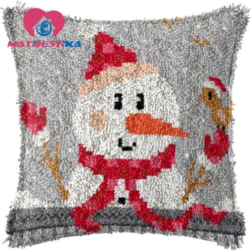 Christmas cross-stitch pillow latch hook kits embroidery carpet do it yourself embroidery pillow Foamiran for crafts home decor