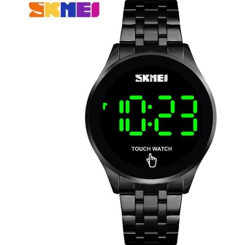 SKMEI Creative LED Touch Screen Men Digital Watch Luxury Stainless Steel Clock Waterproof Male Wristwatches relogio masculino