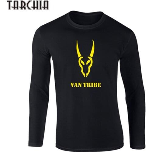 TARCHIA High Quality Men T-Shirts VAN TRIBE Printed Cotton Hip Hip Streetwear T Shirts Men Casual Spring Tees Tops Homme