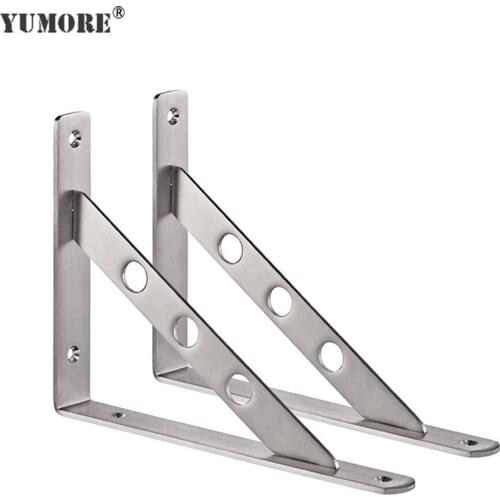 YUMORE 50pcs/lot Triangle Angle Bracket Heavy Support Wall Mounted Bench Table Shelf Bracket Furniture Hardware