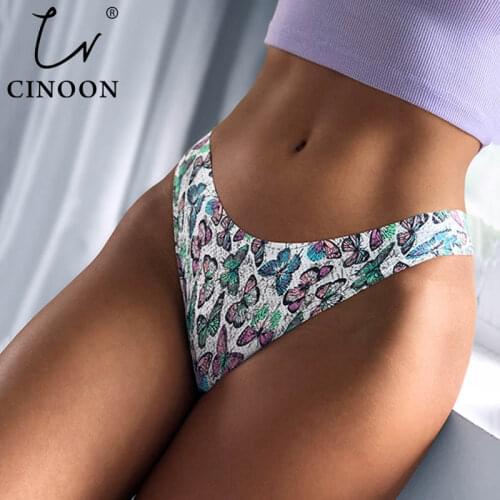 CINOON New Sexy Women Flowers Lingerie Panties Low-waist Nylon Panties Seamless Breathable Underwear Female G String Intimates