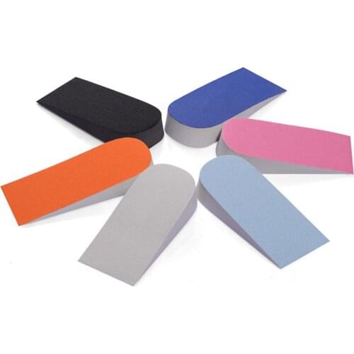 1Pair Unisex 2.5cm Height Increase Insoles Shoe Insoles Half Insole Heighten Heel Insert Sports Shoes Pad Cushion Random