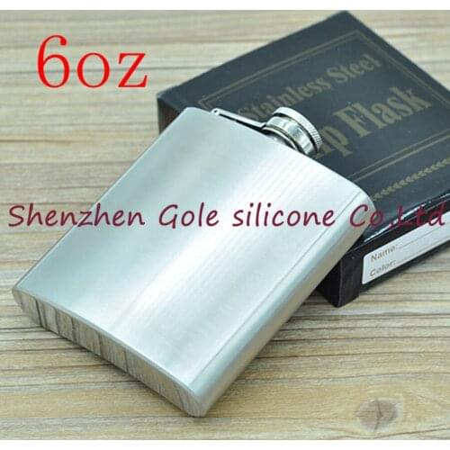 100pcs 6oz Stainless Steel Pocket Flask Russian Hip Flask Male Small Portable Mini Shot Bottles Whiskey Jug Small Gifts For Man