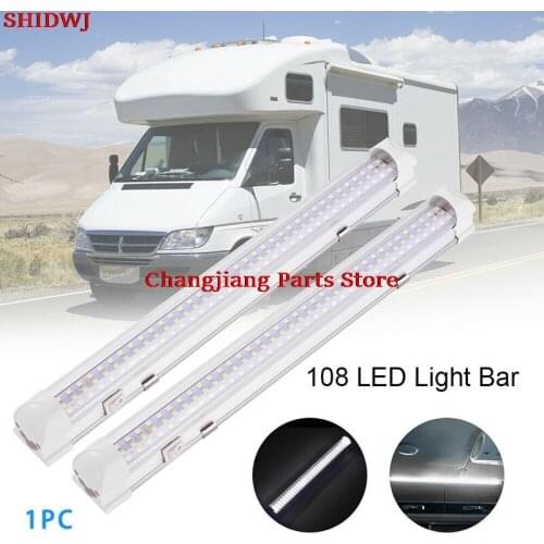 1x 108 LED Interior Light Bar ON/OFF Switch 12V Strip Light Van Bus Caravan 13
