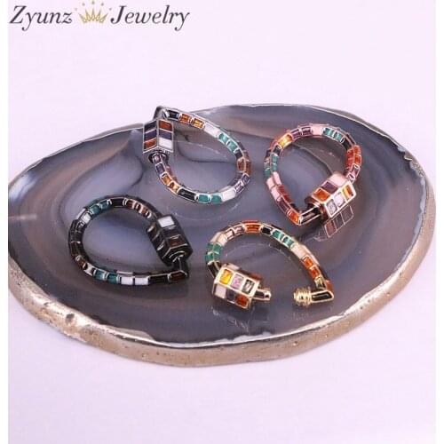 5PCS, 18*25MM, Enamel Metal Clasp Lock Carabiner Lock Drop Shaped Jewelry Findings