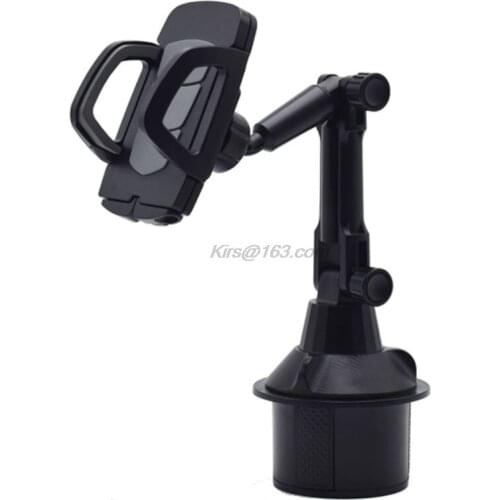 360 Degree Carbon Fiber Adjustable Angle Type Car Cup Holder Mount Stand Cradle for 3.5-7" Mobile Phones Smartphones GPS