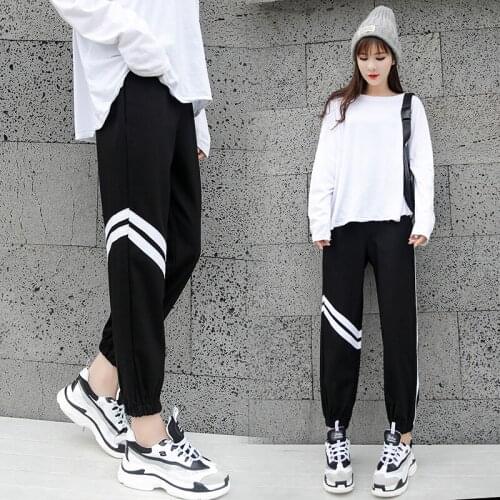 Pregnant Women Pants Black Stripes Maternity Trousers Spring And Autumn New Style Large Size