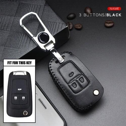 Car Key Case Keyring For Opel Astra J G H K Corsa Insignia Vectra Zafira Mokka Vivaro Key Leather Fob Folding Remote Shell Cover