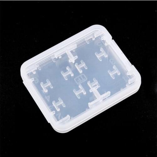 Kebidumei Best Price 8 in 1 Plastic Micro for SD SDHC TF MS Memory Card Storage Case Box Protector Holder