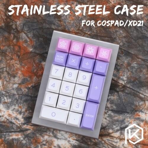 Stainless steel bent case for cospad xd24 20% mechanical keyboard custom keyboard acrylic panels acrylic diffuser 50% planck