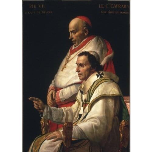 34" inch # TOP Religious ART work & the Pope Pius VII oil painting ON CANVAS PRINT oil painting on canvas-FREE SHIPPING