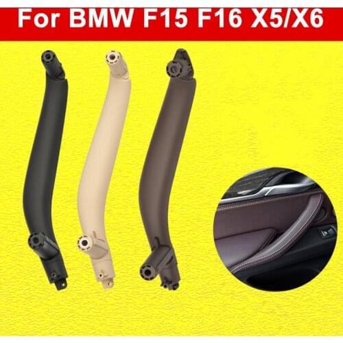 LHD RHD Car Inner Door Panel Handle Pull Trim Cover Auto Interior Accessories For BMW F15 X5 F16 X6 2014-2018