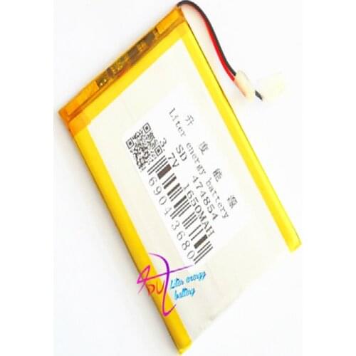 Polymer lithium battery, 474854 3.7V 1650MAH 505055, recorder, sound, wireless earphone Rechargeable Li-ion Cell