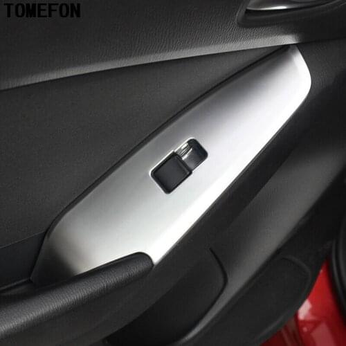 For Mazda 3 M3 Axela 2014-18 ABS Matte Car Interior Door Armrest Window Lift Switch Button Cover Trims For Left Hand Drive ONLY