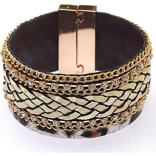 Miasol Magnetic wrap Bracelet,Brazilian cream wide Magnetic wrap Bracelet,cream bracelet with magnetic clasp B51274