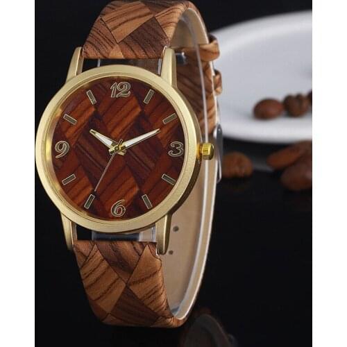 Fashion Casual Womens Quartz Wristwatches Leather Womens Bracelet Watches Grid pattern Relogio Feminino Clock Childrens Gift