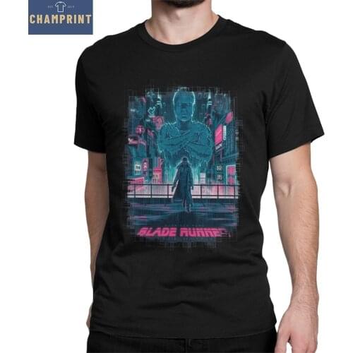 Blade Runner 1982 T-Shirts for Men Hipster 100% Cotton Tee Shirt Round Collar Short Sleeve T Shirts Printed Clothes