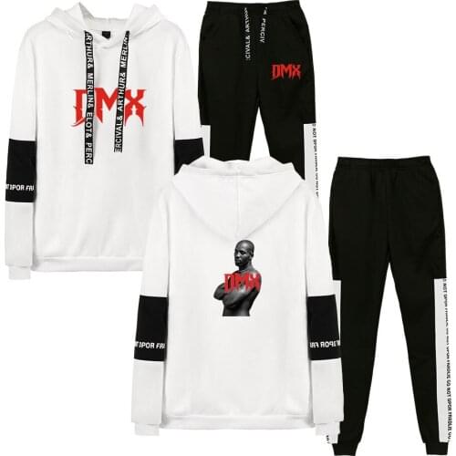 DMX-2D Men Women Warm Sweatshirt and Trousers Suit Hoodie Pants Set Long Sleeve Sportwear Tracksuit Set Autumn Winter Suits