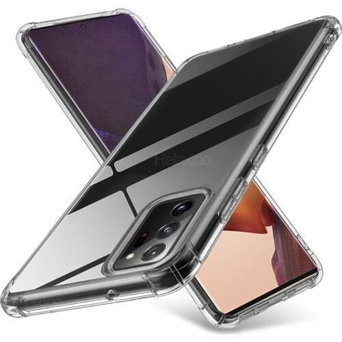 Transparent soft case For samsung galaxy note 20 ultra s8 s9 s10 s20 plus note 10 lite not 9 s 20 shockproof phone cover coque