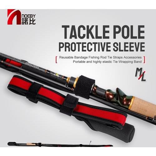 Noeby Two Sizes Fishing Rod Bag Protection Ties Rope Adjustable Strap Tie For Fishing Gear Tackles Holders